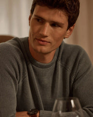 Rib Crewneck Sweater -- Pine Gray