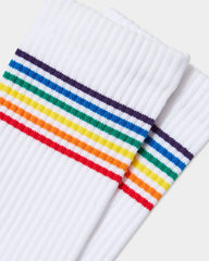 Pride Mid Calf Sock -- Bright White