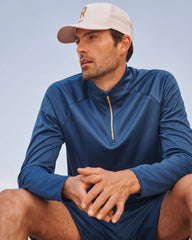 Courtside 1/4 Zip -- Set Sail Blue