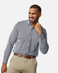 Commuter® Shirt - Slim Fit -- Medium Blue/White Stripe