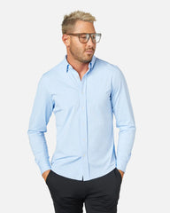 Commuter® Shirt - Slim Fit -- Light Blue Wide Stripe