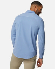 Commuter® Shirt - Slim Fit -- Deep Blue/White Mini Check