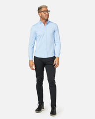 Commuter® Shirt - Slim Fit -- Light Blue Wide Stripe