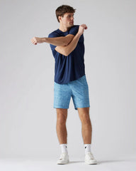 7" Pursuit Short - Unlined -- Aquamarine Texture Print