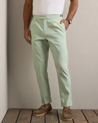 Amalfi Linen Trouser - Slim Fit -- Cool Mint