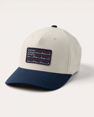 American Flag Trucker Hat -- Ivory/Navy