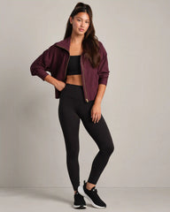 Atmosphere Full Zip -- Bordeaux Red Heather