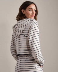 Beach Terry Hoodie -- Navy Blue Stripe