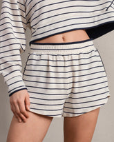 Beach Terry Short -- Navy Blue Stripe