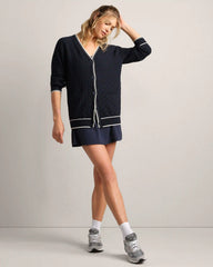 Birdie Oversized Cardigan -- Navy Blue