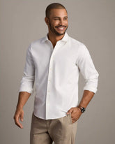 Brezza Linen-Blend Shirt -- White Onyx