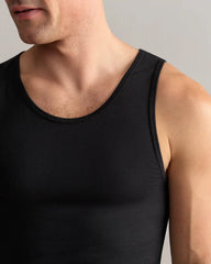 C.O.R. Ribbed Tank -- Pure Black