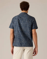 Camp Collar Shirt -- Navy/Silver Bullet Floral Print