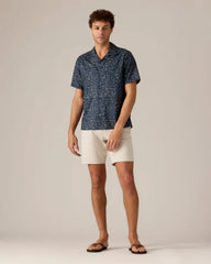 Camp Collar Shirt -- Navy/Silver Bullet Floral Print