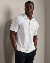 Casual Seersucker Polo -- White Onyx