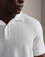 Casual Seersucker Polo -- White Onyx