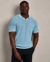 Coastal Johnny Collar Polo -- Aquamarine