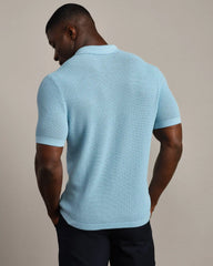 Coastal Johnny Collar Polo -- Aquamarine