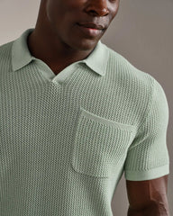 Coastal Johnny Collar Polo -- Cool Mint