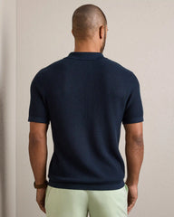 Coastal Johnny Collar Polo -- True Navy