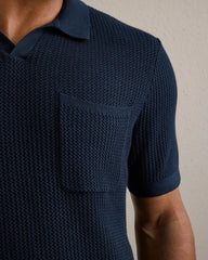 Coastal Johnny Collar Polo -- True Navy