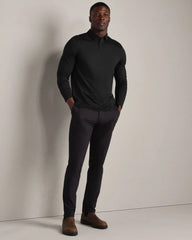 Commuter® Long Sleeve Polo -- Black Oxford