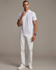 Commuter Polo - Slim Fit -- Purple Haze Micro Grid
