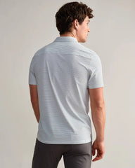 Commuter® Polo - Slim -- White/Green Double Stripe
