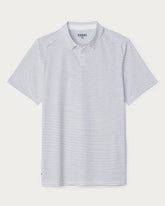 Commuter® Polo - Slim -- White/Green Double Stripe