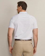 Commuter® Polo Shirt -- White/Navy Pinstripe