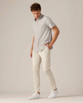 Commuter® Short Sleeve Button Down -- Stone Floral Print