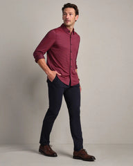 Commuter® Shirt - Classic Fit -- Navy/Red Sharkstooth