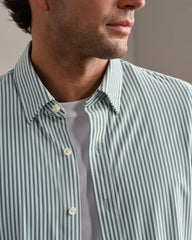 Commuter® Shirt - Slim Fit -- Fern Green Ticking Stripe