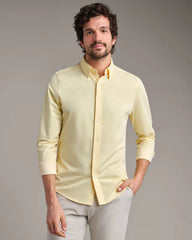 Commuter Shirt - Slim Fit - Cord Stripe -- Yellow Dawn Cord Stripe