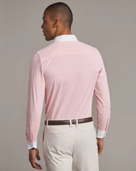 Commuter Shirt Semi Spread Collar -- Pink Stripe