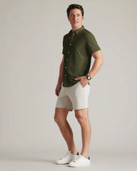 Commuter Short Sleeve Shirt -- Lichen Green Oxford