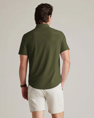 Commuter Short Sleeve Shirt -- Lichen Green Oxford