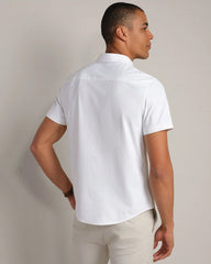 Commuter® Short Sleeve Shirt -- White Wavy Stripe
