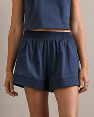 Cotton+ Short -- Navy Blue