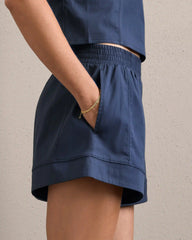 Cotton+ Short -- Navy Blue