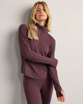 Course to Court 1/4 Zip -- Deep Mauve