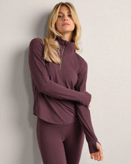 Course to Court 1/4 Zip -- Deep Mauve