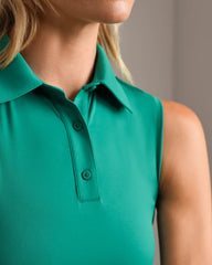 Course to Court Sleeveless Polo -- Emerald Green