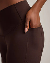 Defy Compression 7/8 Pocket Legging -- Dark Espresso
