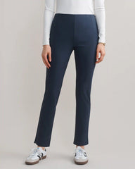 Double Bonded Slim Trouser -- Navy Blue