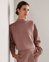 DreamGlow® Cropped Mock Neck -- Clay Mist