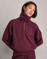 DreamGlow® 1/2 Zip -- Bordeaux Red