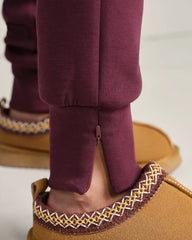 DreamGlow® Zip Jogger -- Bordeaux Red