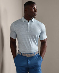Drive Time Polo -- Cool Mint Diamond Geo