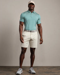 Drive Time Polo -- Cool Mint/Ash Blue Stripe